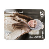 卒業パーソナライズされたモダン発表 マグネット (横)