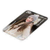 卒業パーソナライズされたモダン発表 マグネット (左側)