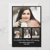 卒業パーソナライズされたモダン発表 招待状 (裏面)