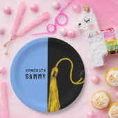 卒業パーソナライズされたライトブルー紙プレート ペーパープレート (パーティー)