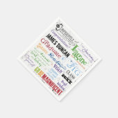 卒業パーソナライズされたワードアート スタンダードカクテルナプキン (角)