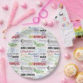 卒業パーソナライズされたワードアート ペーパープレート (パーティー)