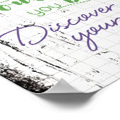 卒業パーソナライズされたワードアート ポスター (角)