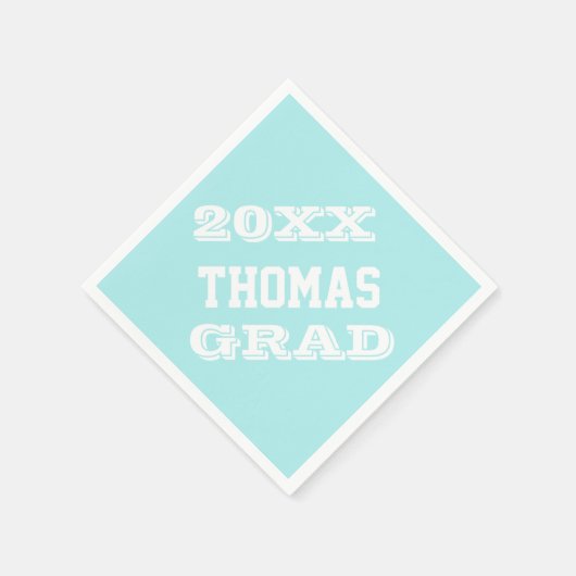 卒業パーソナライズされた会がナプキンを支給 スタンダードカクテルナプキン (角)