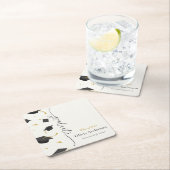 卒業パーソナライズされた会 スクエアペーパーコースター (インサイチュ)