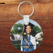 卒業パーソナライズされた写真と名前 キーホルダー (正面)