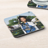 卒業パーソナライズされた写真と名前 コースター (左側)