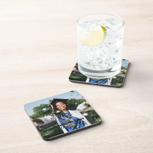 卒業パーソナライズされた写真と名前 コースター (右側)