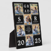 卒業パーソナライズされた写真ユニークコラージュ フォトプラーク (側面)