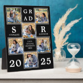 卒業パーソナライズされた写真ユニークコラージュ フォトプラーク (側面)