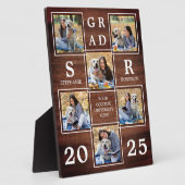 卒業パーソナライズされた写真木造 フォトプラーク (側面)