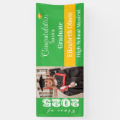 卒業パーソナライズされた写真、名前 横断幕 (縦)