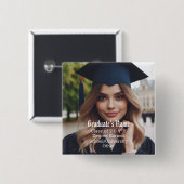 卒業パーソナライズされた写真、氏名、学年 缶バッジ (正面&裏面)