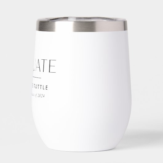 卒業パーソナライズされた学名と年の最小値 (背面)