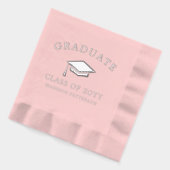 卒業パーソナライズされた学年課程修了 箔ナプキン (左)