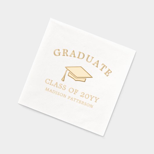 卒業パーソナライズされた学年課程修了 箔ナプキン (左)