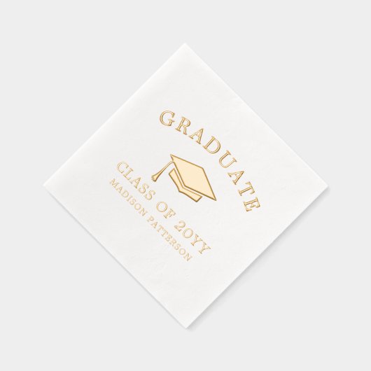 卒業パーソナライズされた学年課程修了 箔ナプキン (右)