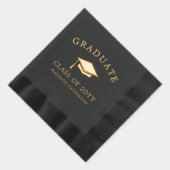 卒業パーソナライズされた学年課程修了 箔ナプキン (右)