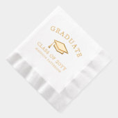 卒業パーソナライズされた学年課程修了 箔ナプキン (右)