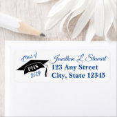 卒業パーソナライズされた差出人住所ラベル ラベル (インサイチュ)