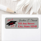 卒業パーソナライズされた差出人住所ラベル ラベル (インサイチュ)