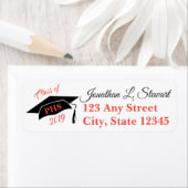 卒業パーソナライズされた差出人住所ラベル ラベル (インサイチュ)