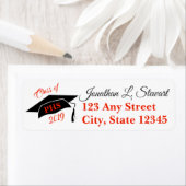 卒業パーソナライズされた差出人住所ラベル ラベル (インサイチュ)