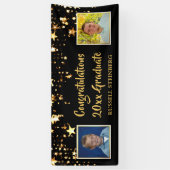 卒業パーソナライズされた後と今の写真 横断幕 (縦)