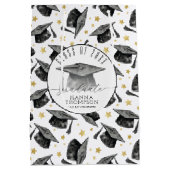 卒業パーソナライズされた抱き枕卒業パーティー ミディアムペーパーバッグ (裏面)