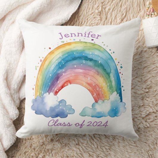 卒業パーソナライズされた枕 クッション (ブランケット)
