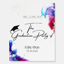 卒業パーソナライズされた歓迎サイン