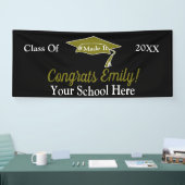 卒業パーソナライズされた用バナー- 2.5'x6' 横断幕 (トレードショー)