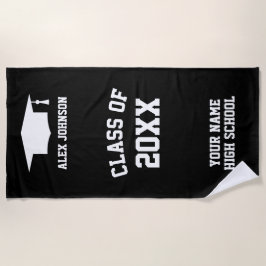 卒業パーソナライズされた用ビーチタオル類 ビーチタオル