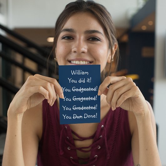 卒業パーソナライズされた祝いおもしろいの言葉 カード