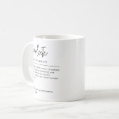 卒業パーソナライズされた者の定義（白黒） コーヒーマグカップ (正面左)