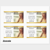 卒業パーソナライズされた記念シール 長方形シール (シート)