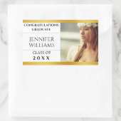 卒業パーソナライズされた記念シール 長方形シール (バッグ)