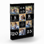 卒業パーソナライズされた記念ユニーク校 フォトブロック (左)