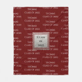 卒業パーソナライズされた記念日の年 フリースブランケット (正面)