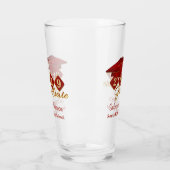 卒業パーソナライズされた赤と金ゴールド20XX タンブラーグラス (左)