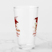 卒業パーソナライズされた赤と金ゴールド20XX タンブラーグラス (左)