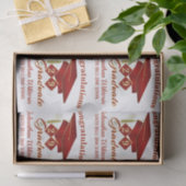 卒業パーソナライズされた赤と金ゴールド 薄葉紙 (ギフト)