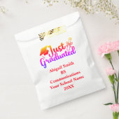 卒業パーソナライズされた赤、オレンジ紫 フェイバーバッグ (封をした状態)