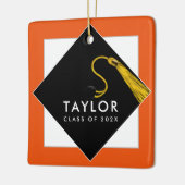 卒業パーソナライズされた2025ギフトメタルオーナメント セラミックオーナメント (左)