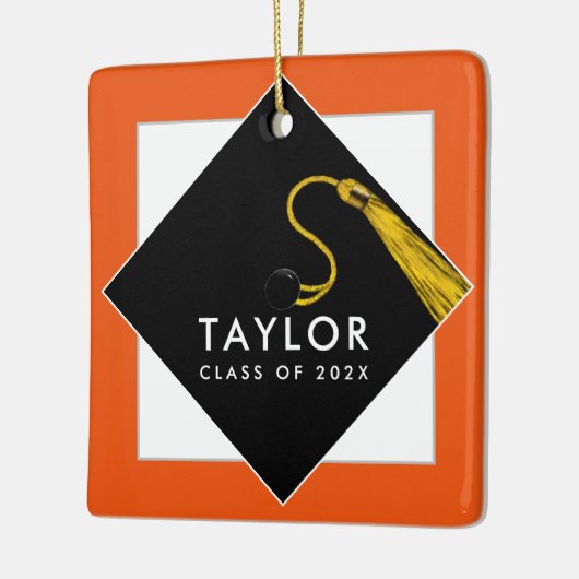 卒業パーソナライズされた2025ギフトメタルオーナメント セラミックオーナメント (左)