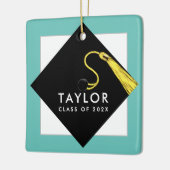 卒業パーソナライズされた2025ギフトメタルオーナメント セラミックオーナメント (左)
