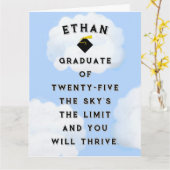 卒業パーソナライズされた2025 カード (黄色い花)