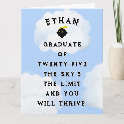 卒業パーソナライズされた2025 カード (正面)