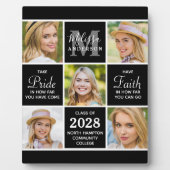 卒業パーソナライズされた5写真モダン卒業 フォトプラーク (正面)