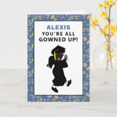 卒業パーソナライズされた カード (黄色い花)